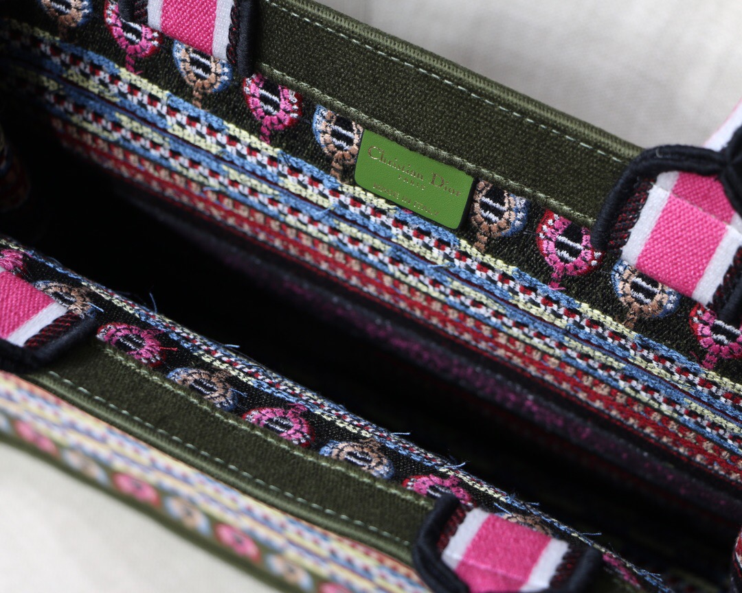 D10r Multicolor Canvas Book Tote