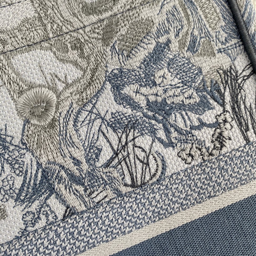 Bagsaaa D10r Book Tote Large Gradient Toile de Jouy Voyage Embroidery - 41cm