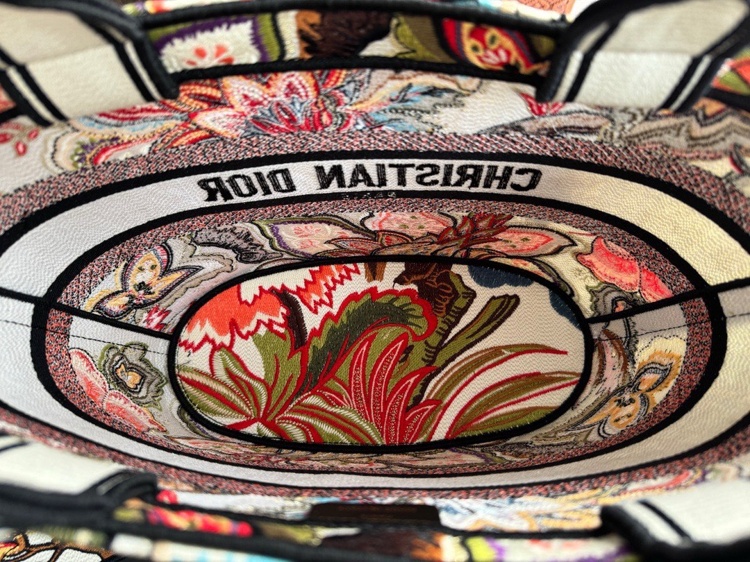 Bagsaaa D10r Hat Basket Bag Natural Multicolor Albero della Vita Embroidery
