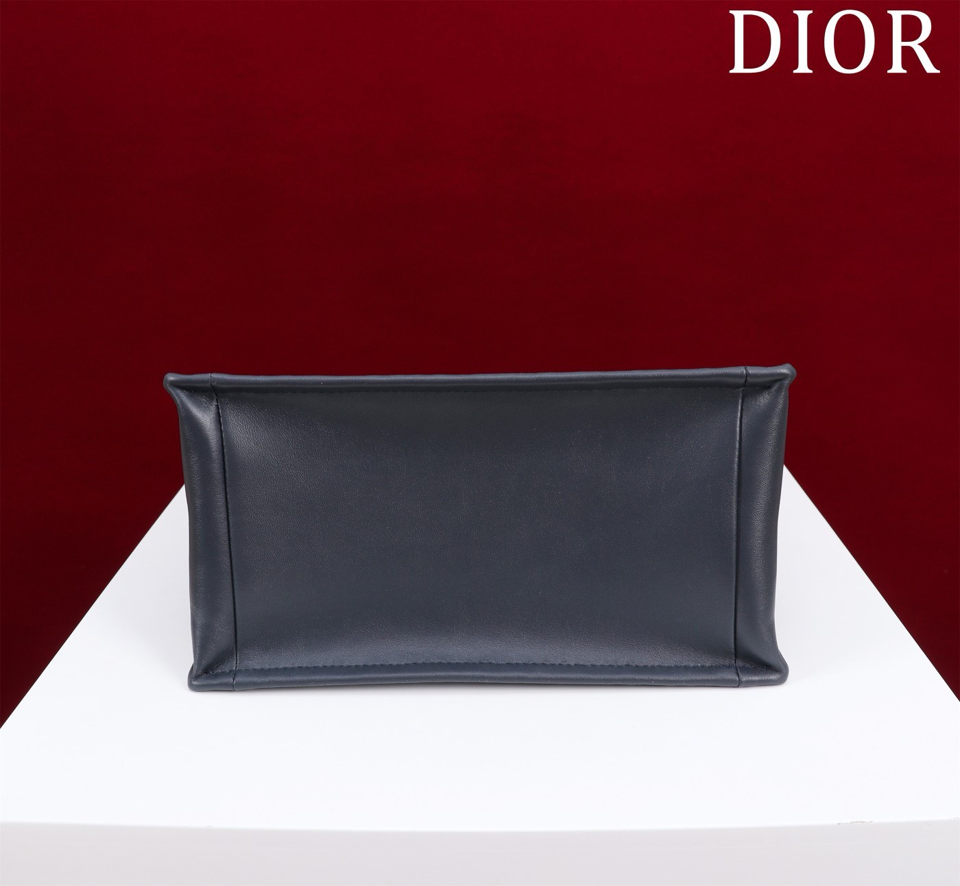Bagsaaa D10r Small D10r Book Tote Blue Oblique Embroidery and Calfskin (26.5 x 21 x 14 cm)