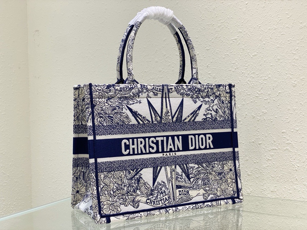 Bagsaaa D10r Medium Book Tote Dark Blue - 36cm