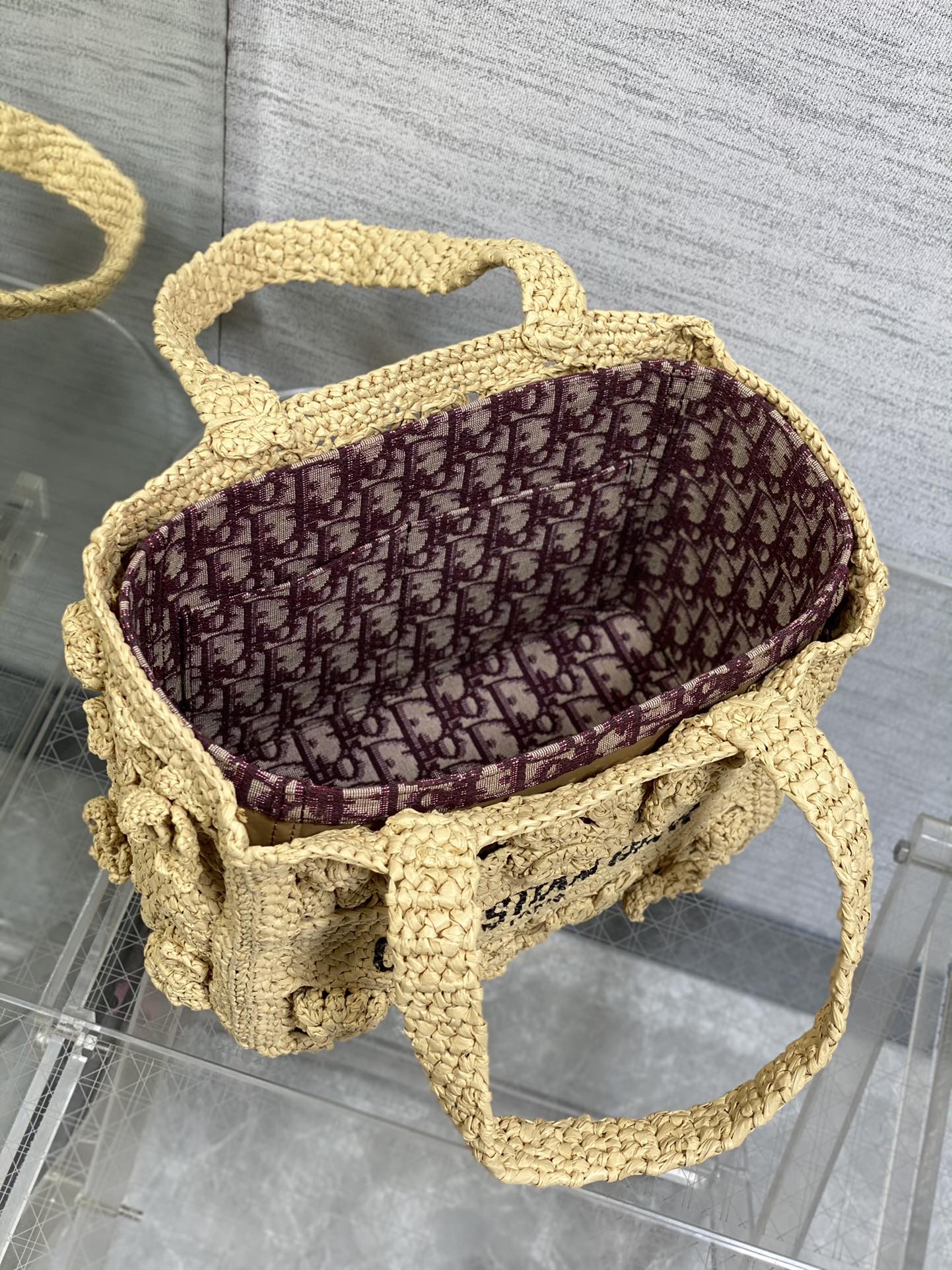 Bagsaaa D10r Small Book Tote Woven Grass - 26.5*14*21cm