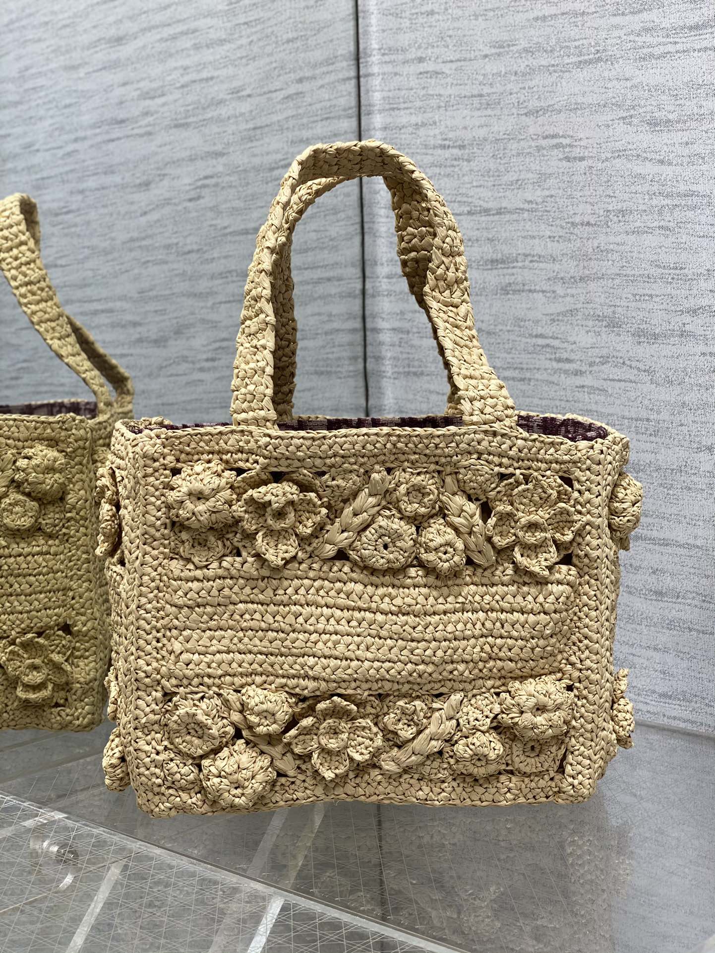 Bagsaaa D10r Small Book Tote Woven Grass - 26.5*14*21cm