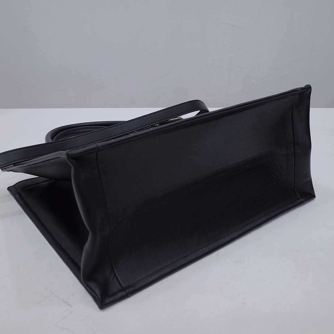 Bagsaaa Medium D10r Book Tote Black Cannage Tweed - 36.5 x 28 x 17.5 cm