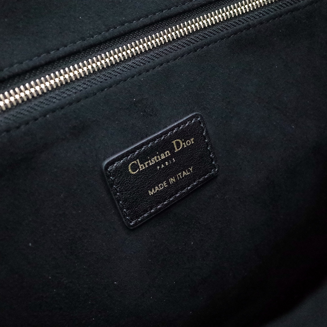 Bagsaaa Medium D10r Book Tote Black Cannage Tweed - 36.5 x 28 x 17.5 cm
