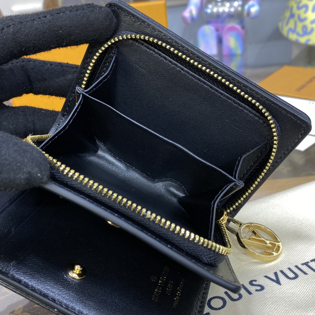 Bagsaaa L0vis Vvtt0n M81599 Lou Coussin Wallet Black - 11.5 x 8.5 x 2.2 cm