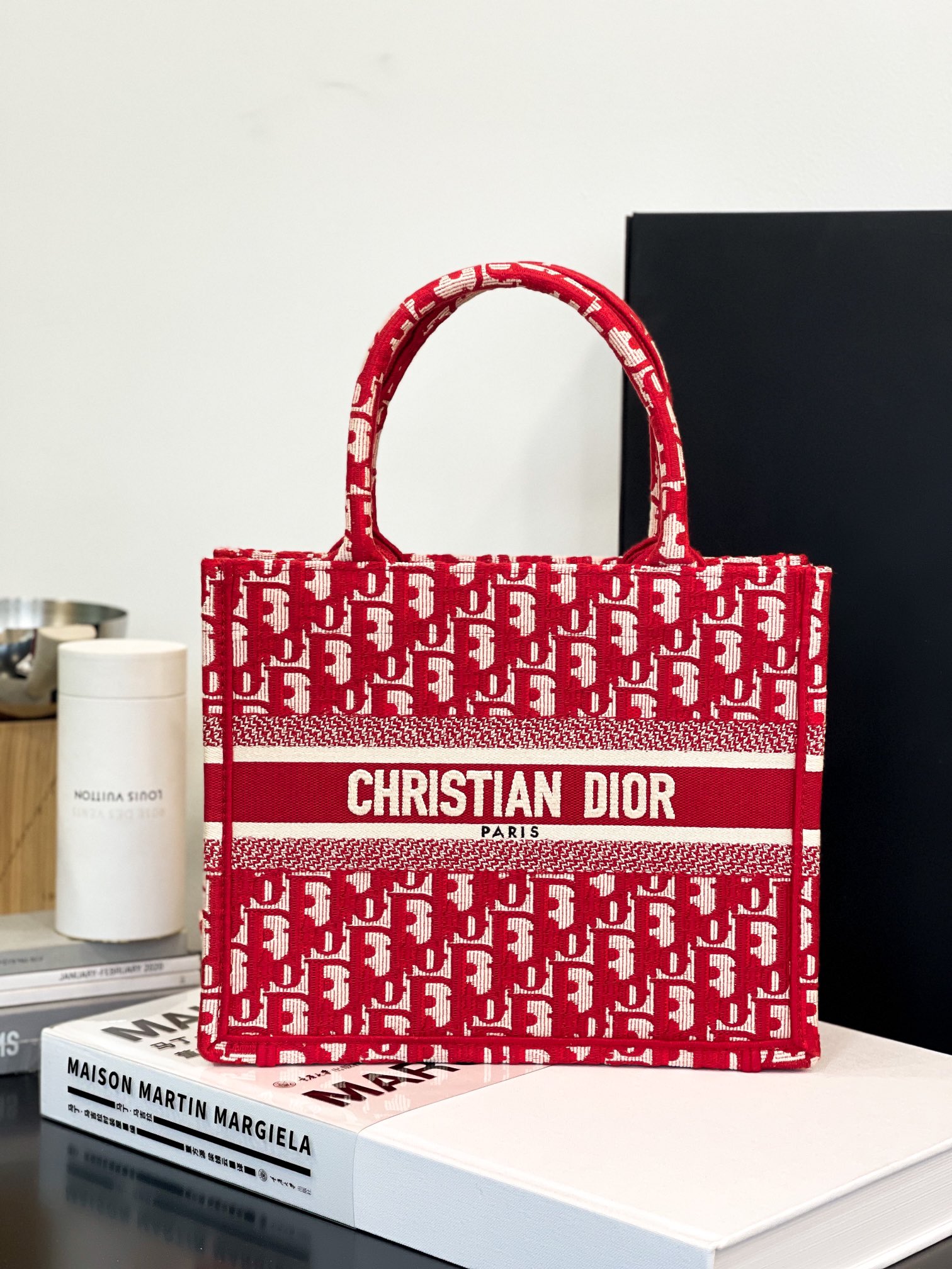 Bagsaaa D10r Red Small Oblique Book Tote - 27cm