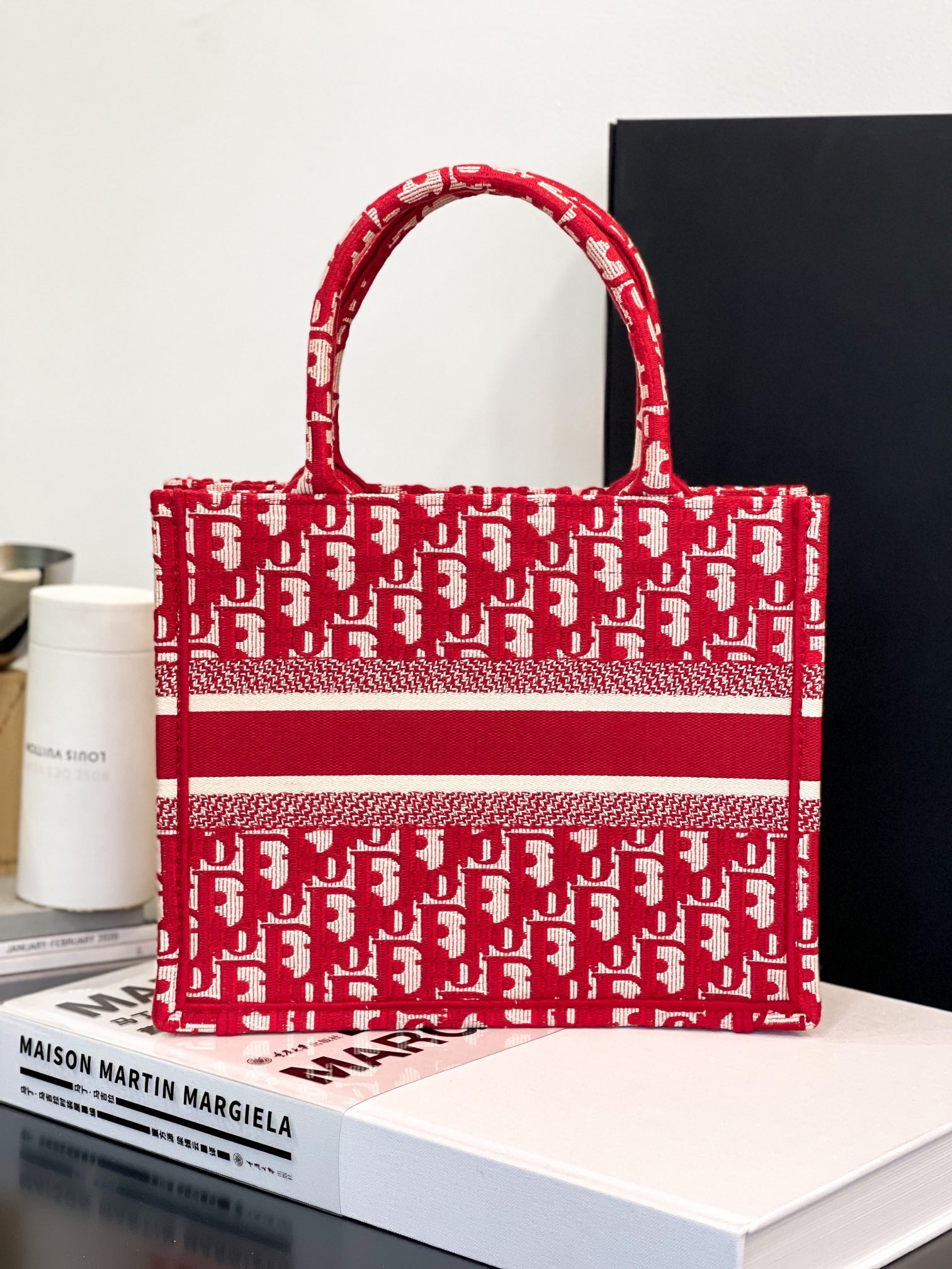 Bagsaaa D10r Red Small Oblique Book Tote - 27cm