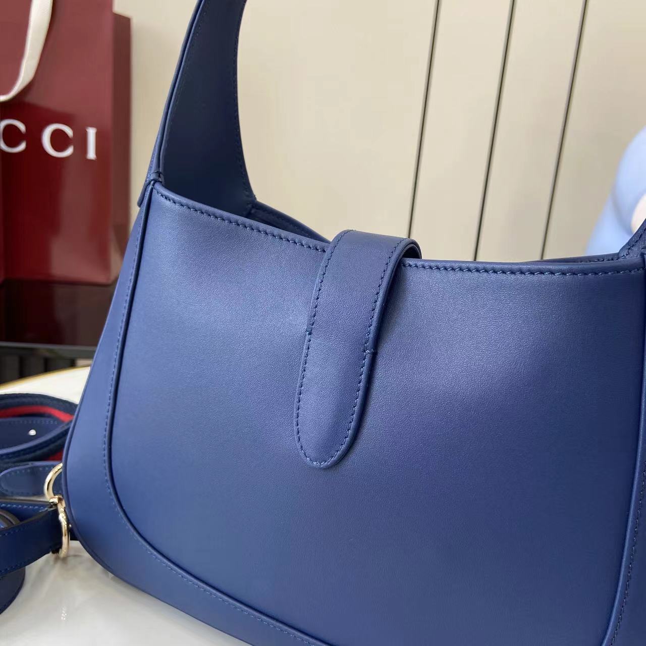 Bagsaaa Gvc*1 Jackie 1961 small shoulder bag 810232 Blue leather - 27.5x19x4cm
