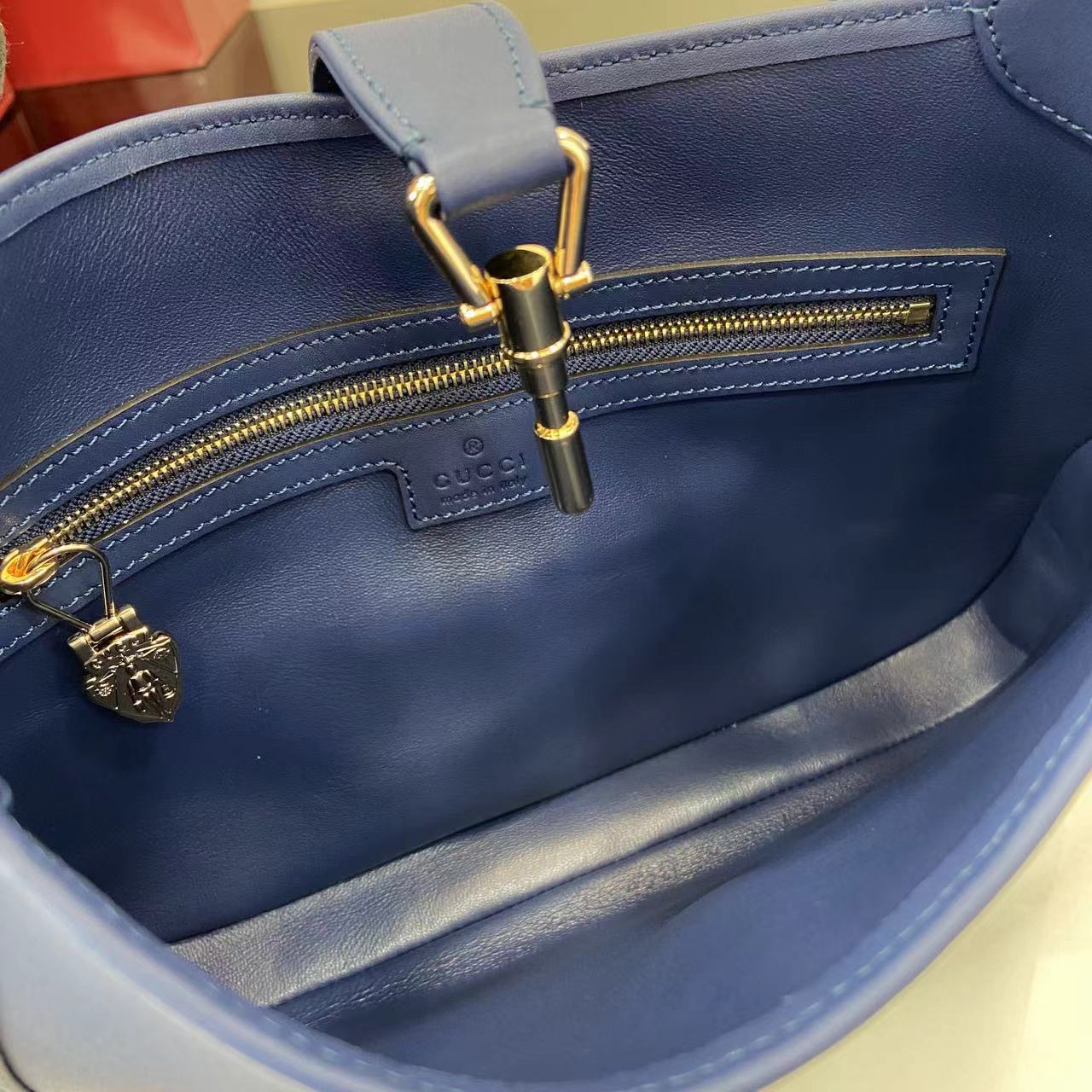 Bagsaaa Gvc*1 Jackie 1961 small shoulder bag 810232 Blue leather - 27.5x19x4cm